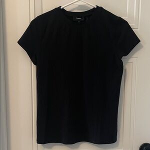Theory Women's Classic Black Short Sleeve Tee